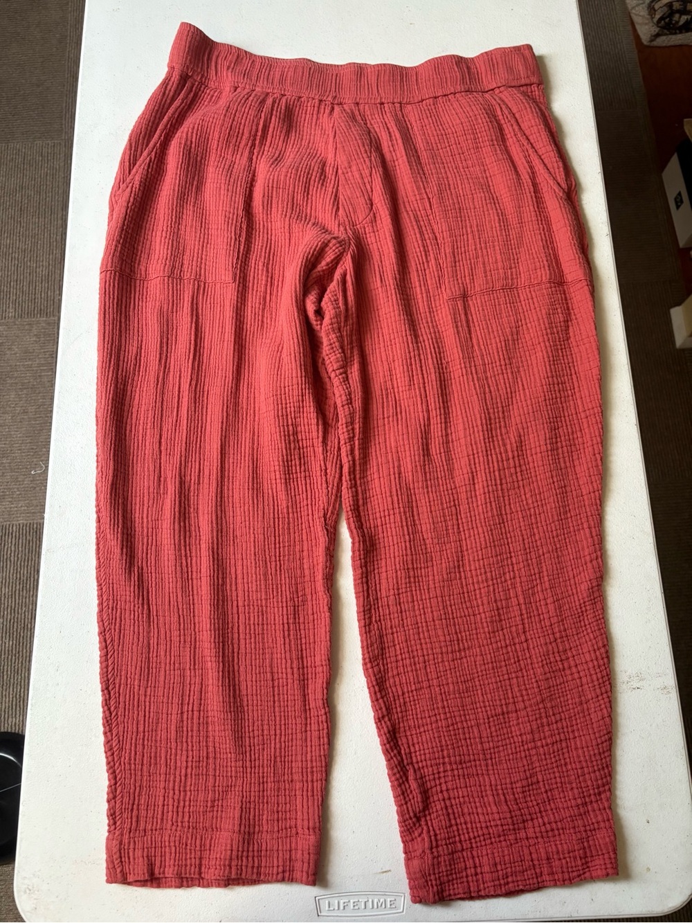 Jag Jeans Women’s Coral-Red Cotton Gauze Pants